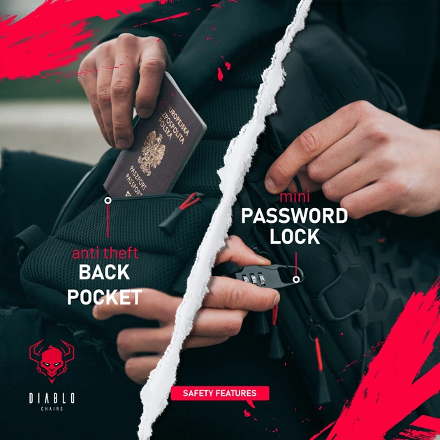 Plecak Diablo Chairs sling bag czarny (5904405571026) - obraz 8