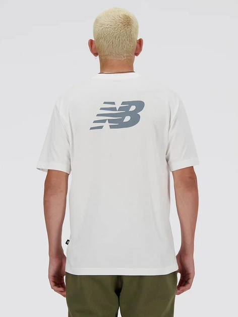 Футболка довга чоловіча New Balance Sport Essentials Logo MT41580 XL Біла (196941809922) - зображення 2
