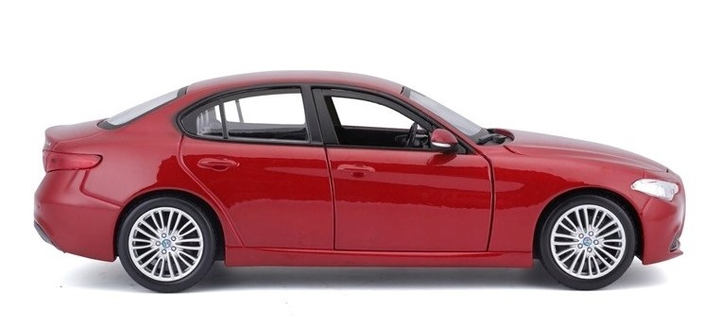 Model metalowy Bburago Alfa Romeo Giulia 1:24 czerwony (4893993210800) - obraz 4