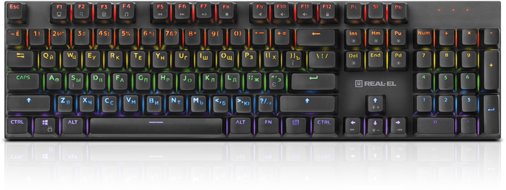 Клавиатура проводная Real-El M 13 Huano Blue USB Grey (EL123100045) - изображение 2