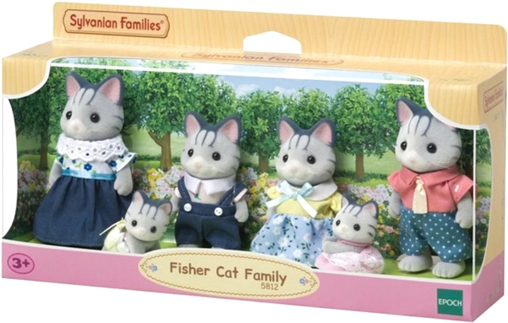 Zestaw figurek Epoch Sylvanian Rodzina kotów Fisher 5 cm (5054131058121) - obraz 1