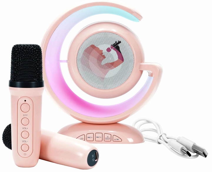 Мобільний звуковий комплект MusicMate MM-SC70-P RainbowDust Pink (5904119285073) - зображення 1