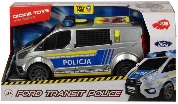 Поліцейська машина Dickie Toys SOS Ford Transit 28 см 1:18 + аксесуари (4006333063541) - зображення 1