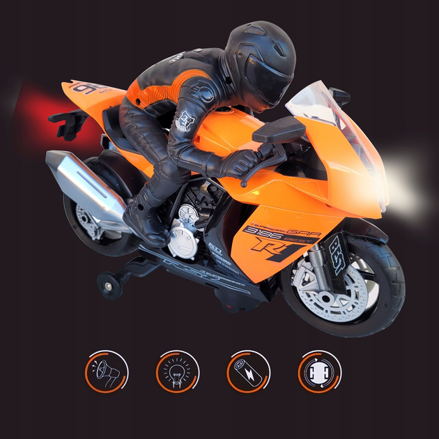 Motocykl wyścigowy Gazelo na baterie 25 cm (5900949402185) - obraz 4