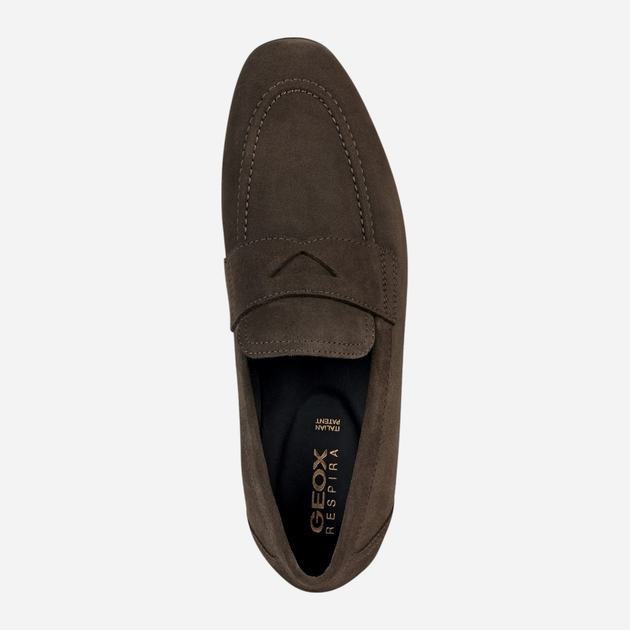 Loafersy męskie zamszowe Geox U35CCA00022-C1018 41.5 27.6 cm Brązowe (8056206117600) - obraz 4