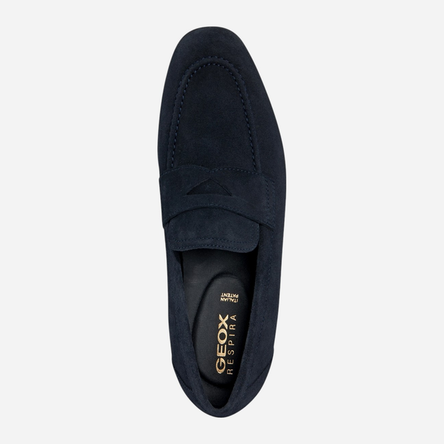 Loafersy męskie zamszowe Geox U35CCA00022-C4002 46 30.6 cm Granatowe (8056206117785) - obraz 4