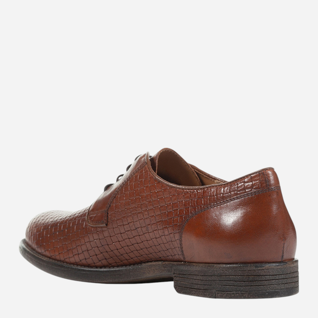 Buty derby męskie skórzane Geox U25EGF09D43-C6001 46 30.6 cm Brązowe (8050036560568) - obraz 3
