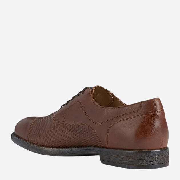 Buty derby męskie skórzane Geox U25EGG00081-C6001 46 30.6 cm Brązowe (8050036560674) - obraz 3