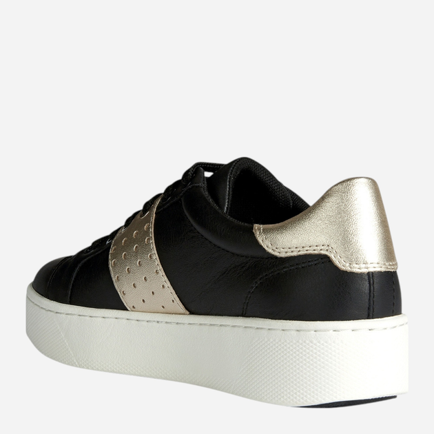 Sneakersy damskie do kostki Geox D35QXB085Y2-C0495 38 24.7 cm Czarny/Złoty (8056206039575) - obraz 3