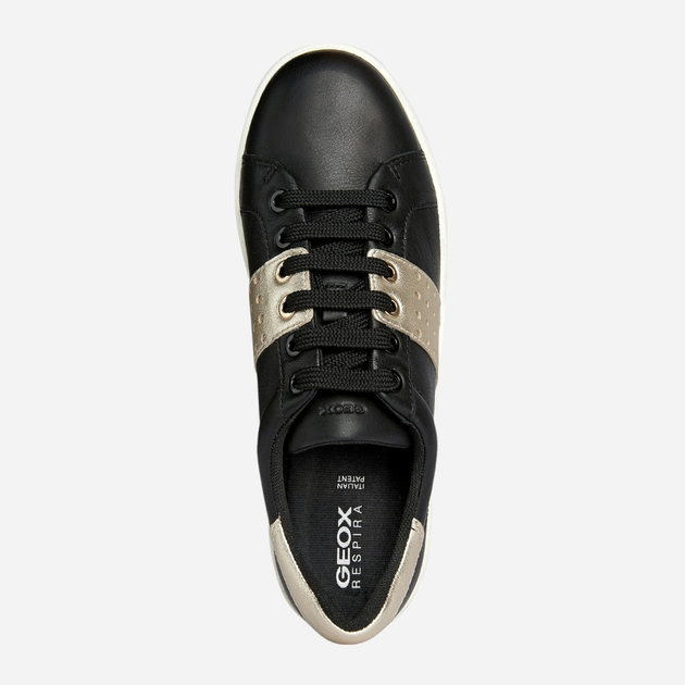 Sneakersy damskie do kostki Geox D35QXB085Y2-C0495 40 26 cm Czarny/Złoty (8056206039599) - obraz 4