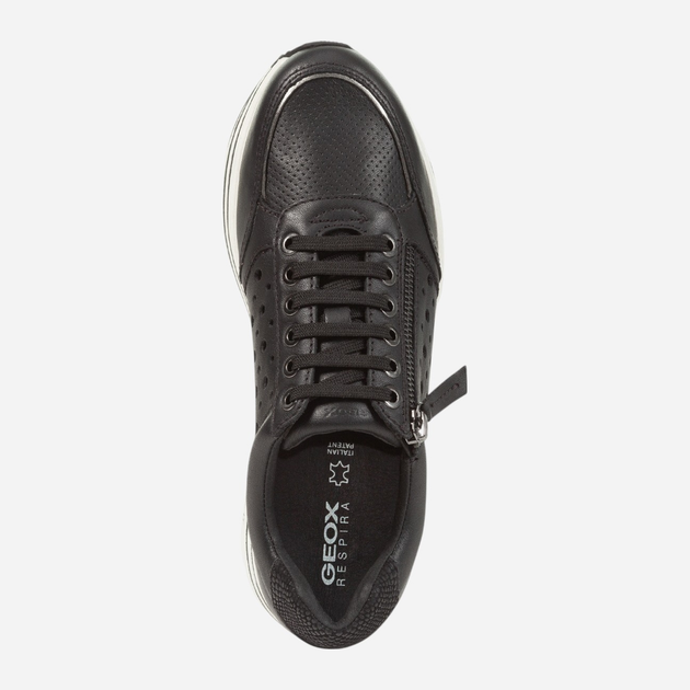 Sneakersy damskie do kostki Geox D25QHB085MA-C9999 40 26 cm Czarne (8056206190337) - obraz 4