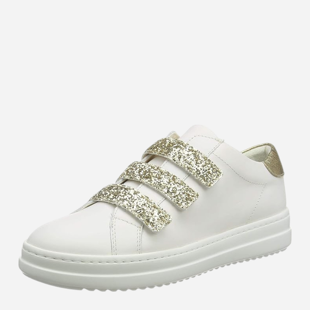 Sneakersy damskie do kostki Geox D15FEC085EW-C0451 39 25.4 cm Biały/Złoty (8050036012067) - obraz 3