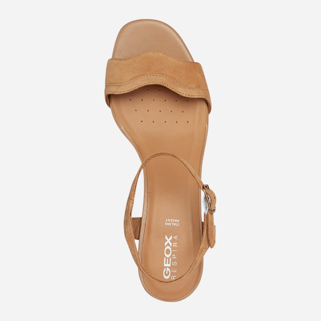Sandały damskie na słupku Geox D35RNE00021-C5006 41 26.7 cm Camel (8056206041882) - obraz 4