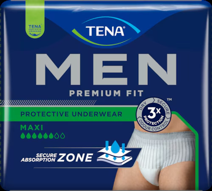 Pieluchomajtki Tena Men Protective Underwear S/M 12 szt (7322540886276 / 7322540886283) - obraz 1