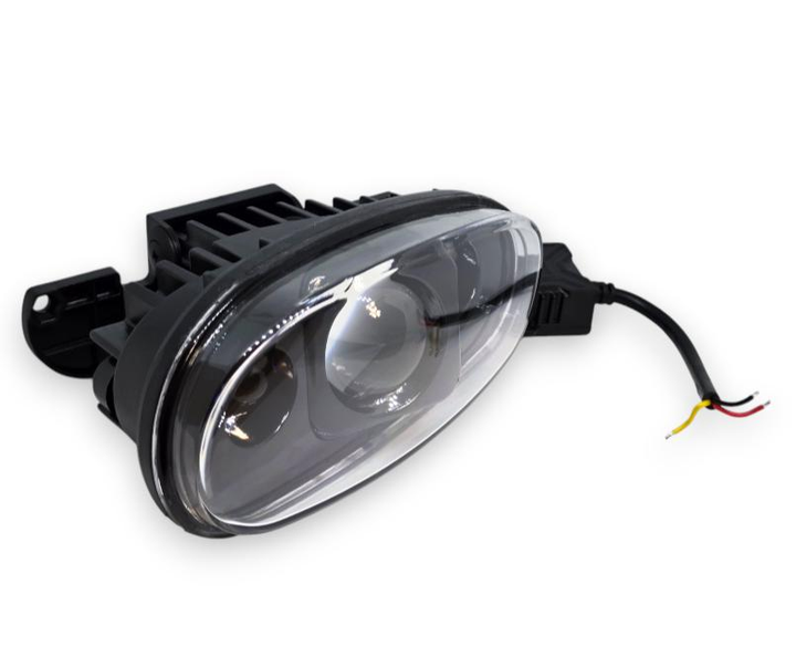 Светодиодная балка BI-Led ПТФ противотуманная фара 70W Daewoo Lanos линзованые металлические Белый свет (05815) - изображение 4