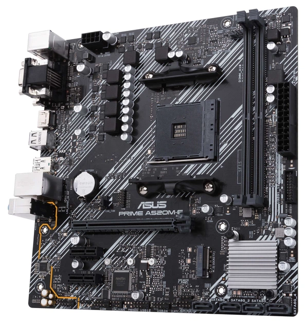 Материнская плата Asus Prime A520M-E/CSM (sAM4, AMD A520, PCI-Ex16) - Фото 4 Материнская плата Asus Prime A520M-E/CSM (sAM4, AMD A520, PCI-Ex16) - изображение 4