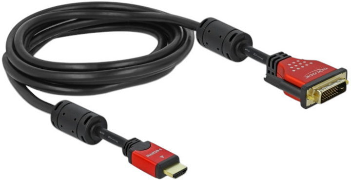 Адаптер Delock HDMI – DVI-D 3 m Black (4043619843435) - зображення 2