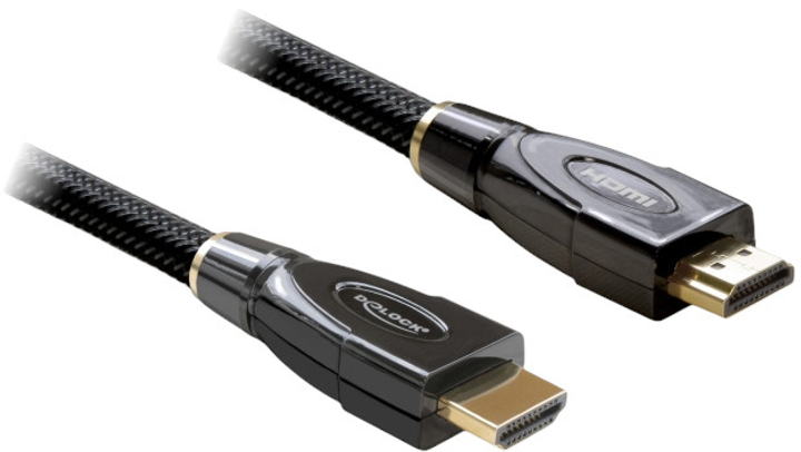 Адаптер Delock High Speed HDMI 1.4 – HDMI 1.4 2 m Black (4043619827374) - зображення 1