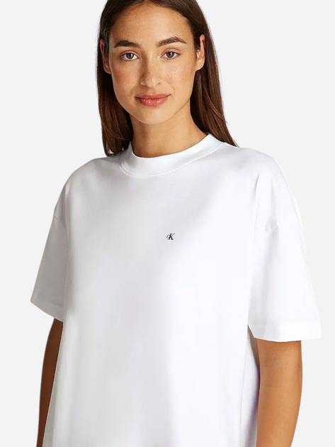 Футболка бавовняна жіноча Calvin Klein Jeans J20J225113-YAF XL Біла (8720639930944) - зображення 1