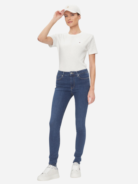 Koszulka damska bawełniana Tommy Hilfiger WW0WW40587-YBL M Biała (8720646208487) - obraz 3