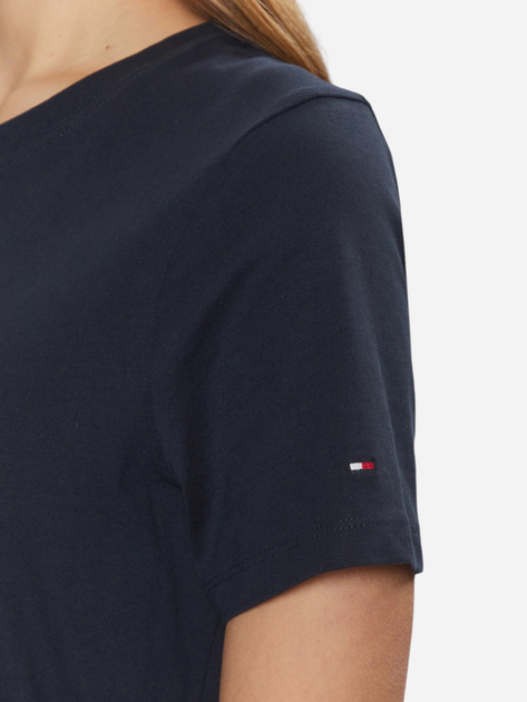 Koszulka damska bawełniana Tommy Hilfiger WW0WW43895-C1G M Ciemnogranatowa (8720638405689) - obraz 5