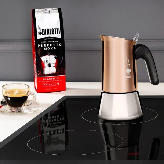 Кофеварка Bialetti Venus Copper Induction гейзерная на 4 чашки 170 мл. (026B52C64A80) - Фото 7 Кофеварка Bialetti Venus Copper Induction гейзерная на 4 чашки 170 мл. (026B52C64A80) - изображение 7