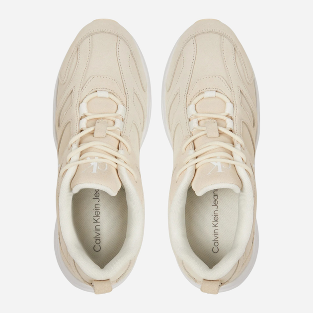 Sneakersy damskie do kostki Calvin Klein Jeans YW0YW01639-0LF 40 Jasnobeżowe (8721107091051) - obraz 4