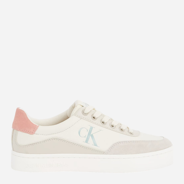 Sneakersy damskie skórzane Calvin Klein Jeans YW0YW01668-0LD 38 Mleczne (8721107082530) - obraz 1
