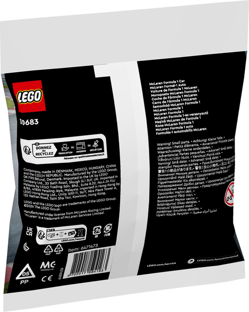 Zestaw klocków LEGO Speed Champions: Samochód McLaren Formula 1 58 elementów (30683) - obraz 3