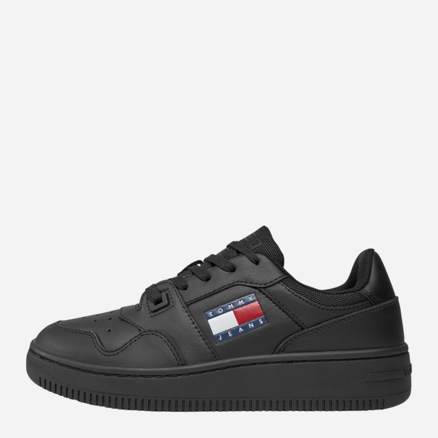 Sneakersy damskie skórzane do kostki Tommy Jeans EN0EN02505 36 Czarne (8720646012206) - obraz 3
