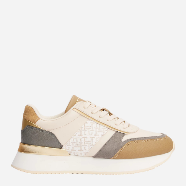 Sneakersy damskie do kostki Tommy Hilfiger FW0FW08387-0F4 37 Jasnobeżowe (8720638198277) - obraz 1