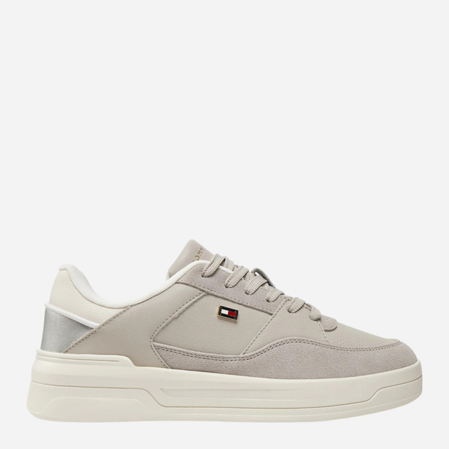 Sneakersy damskie do kostki Tommy Hilfiger FW0FW08615-PQU 39 Jasnoszare (8720638341284) - obraz 1