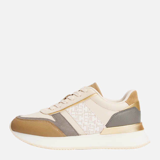 Sneakersy damskie do kostki Tommy Hilfiger FW0FW08387-0F4 37 Jasnobeżowe (8720638198277) - obraz 3