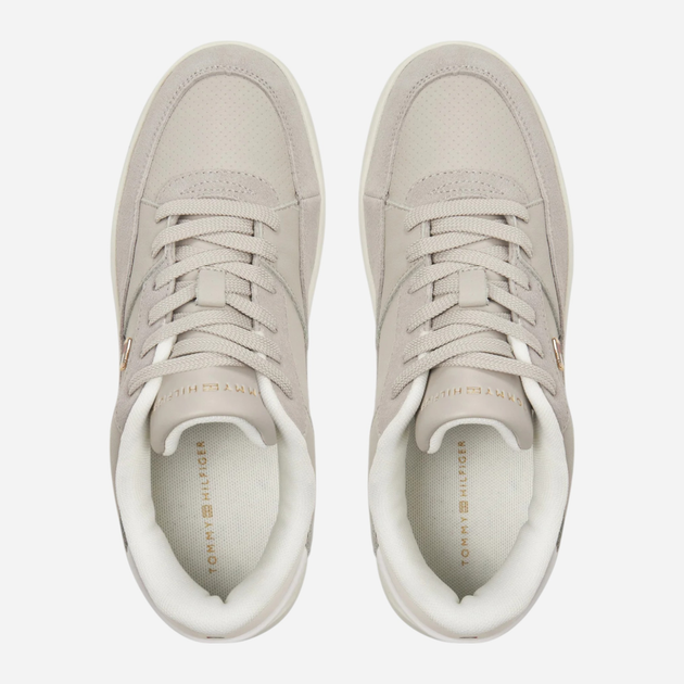 Sneakersy damskie do kostki Tommy Hilfiger FW0FW08615-PQU 40 Jasnoszare (8720638341529) - obraz 4
