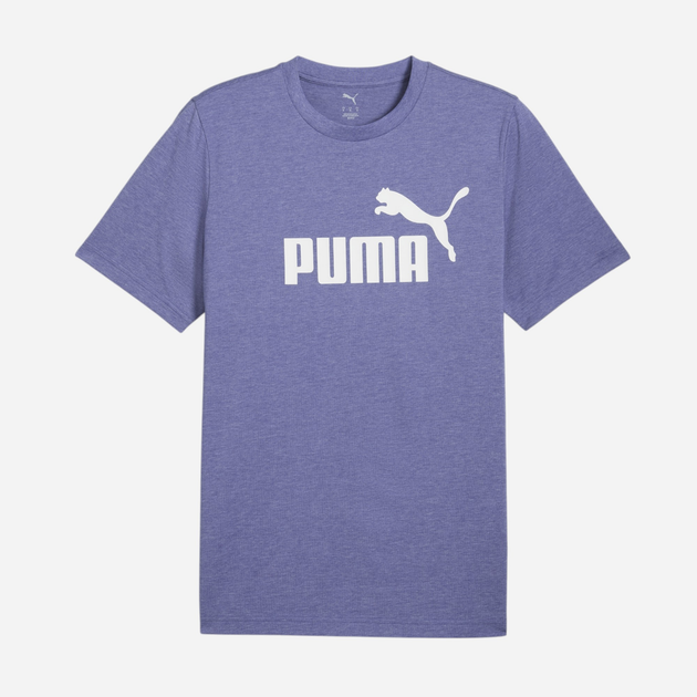 Koszulka męska bawełniana Puma Ess No.1 Logo Heather Tee (S) 68255146 M Fioletowa (4067983317385) - obraz 7