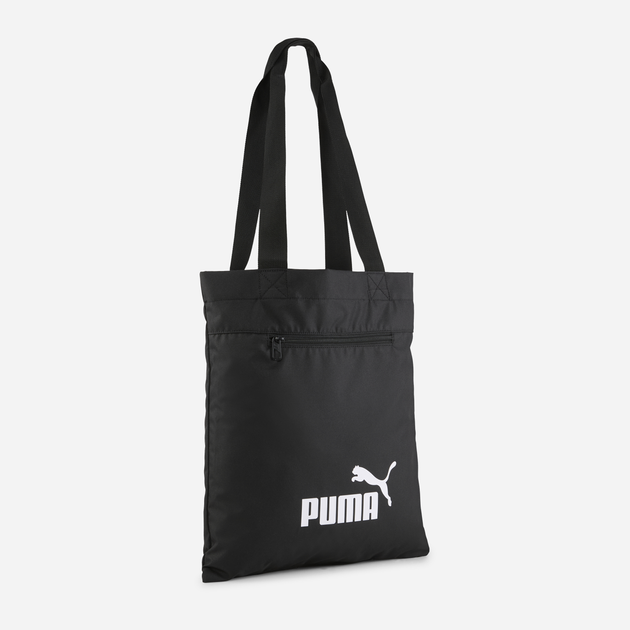 Спортивна сумка шопер жіноча тканинна велика Puma Phase Packable Tote 09117201 Чорна (4067984173584) - зображення 1