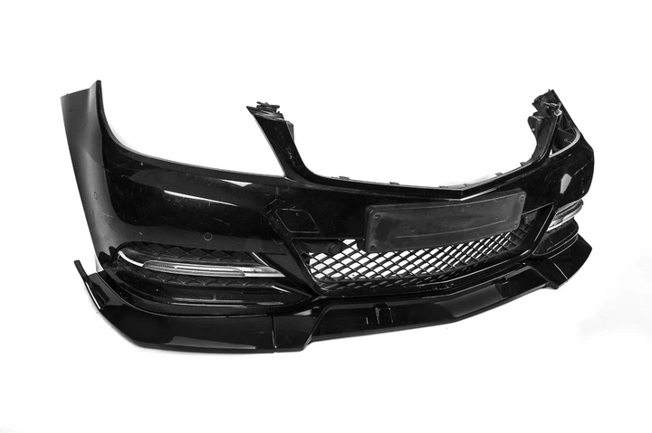 Передний Лип-Спойлер DPT V1 (2011-2015, Черный Глянец) для Mercedes C-class W204 - изображение 15