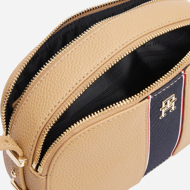 Torebka crossbody damska mała Tommy Hilfiger AW0AW16898-RBC Jasnobrązowa (8720638205401) - obraz 4