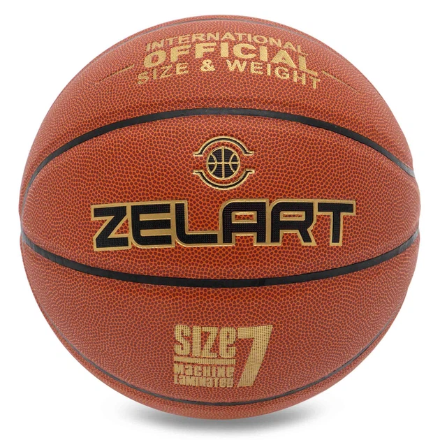Мяч баскетбольный № 7 ZELART GOLD SERIAS коричневый GB4470 - изображение 5