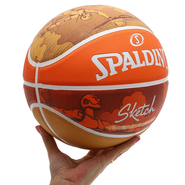 Мяч баскетбольный № 7 резиновый SPALDING JUMP SKETCH оранжевый 84452Y - Фото 7 Мяч баскетбольный № 7 резиновый SPALDING JUMP SKETCH оранжевый 84452Y - изображение 7