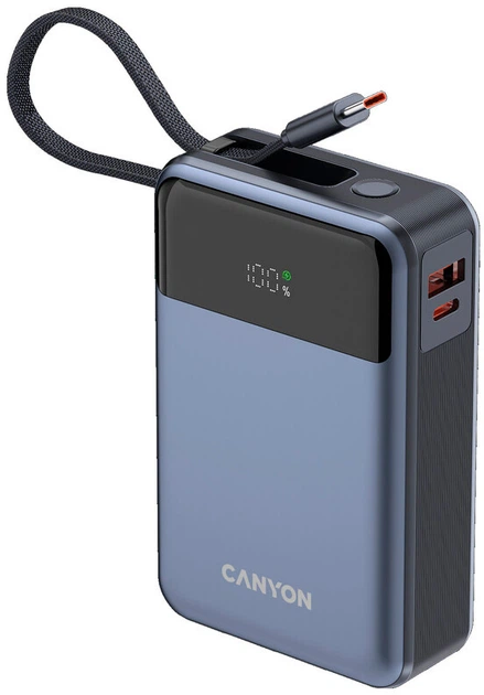 Powerbank Canyon OnPower 600 20000 mAh PD65W Dark Grey (CNS-CPB600DG) - obraz 3
