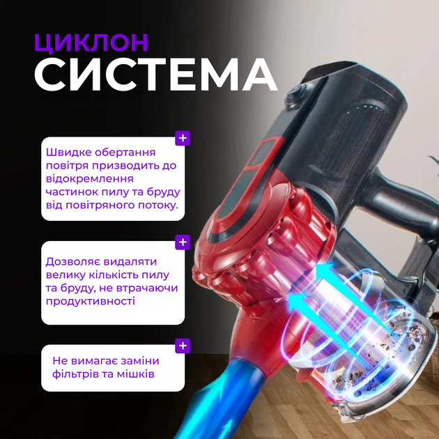Пилосос ручний вертикальний вакуумний Sokany 13011 Контейнерний пилосос 2в1 для дому 2200 Вт - Фото 5 Пилосос ручний вертикальний вакуумний Sokany 13011 Контейнерний пилосос 2в1 для дому 2200 Вт - зображення 5