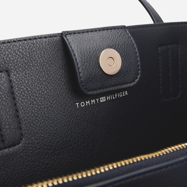 Torba shopper damska duża Tommy Hilfiger AW0AW17333-0GY Ciemnogranatowa (8720638200413) - obraz 5