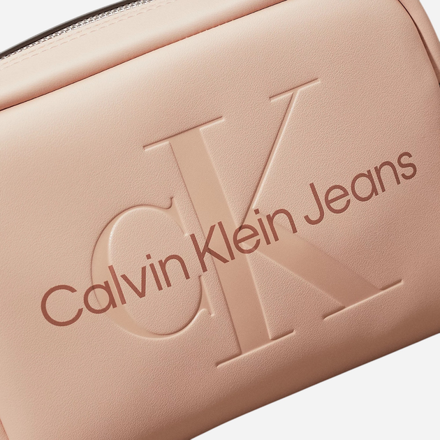 Torebka crossbody damska mała Calvin Klein Jeans K60K612220-0JX Pudrowa (8721107058863) - obraz 4