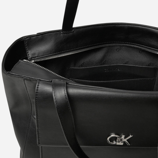 Сумка шопер жіноча Calvin Klein K60K612811-BEH Чорна (8721107062785) - зображення 5