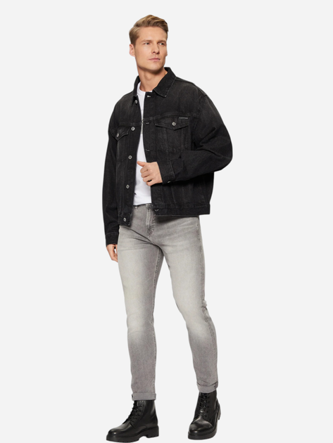 Джинсова куртка чоловіча Calvin Klein Jeans J30J327024-1BY S Чорна (8720639941131) - зображення 3