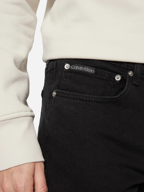 Джинси Slim Fit чоловічі Calvin Klein Jeans J30J326532-1BY 33-32 Чорні (8720639960590) - зображення 4