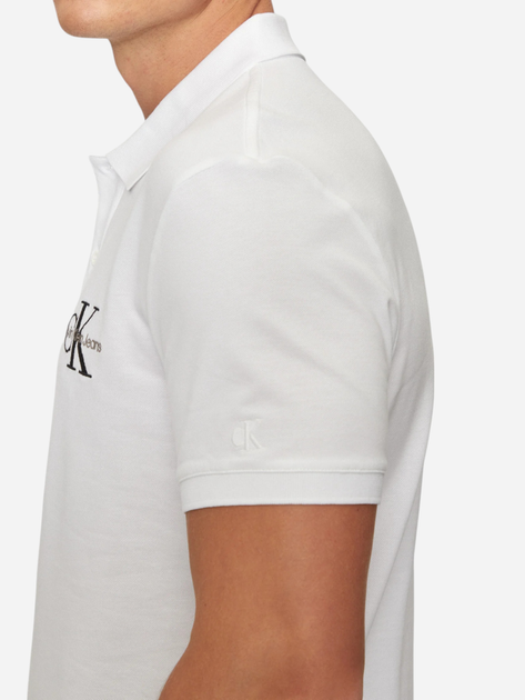 Поло чоловіче Calvin Klein Jeans J30J325664-YAF M Біле (8720639916207) - зображення 5