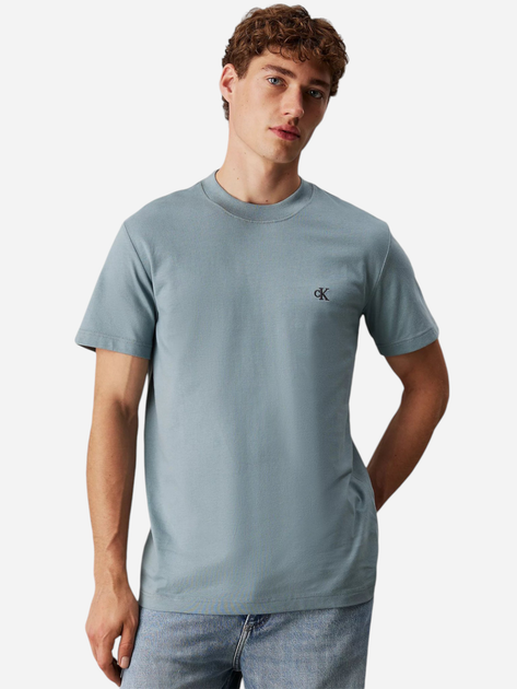 Koszulka męska bawełniana Calvin Klein Jeans J30J326683-PC2 XL Niebieska (8720639921133) - obraz 1