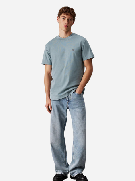 Koszulka męska bawełniana Calvin Klein Jeans J30J326683-PC2 XL Niebieska (8720639921133) - obraz 3